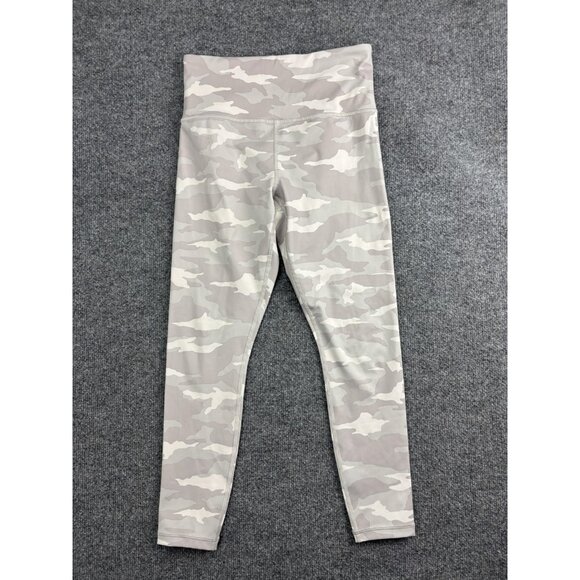 Athleta Leggings Womens Small Gray Camo Elation 7/8 Tight High Rise Yoga Gym - Picture 1 of 7